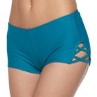Mix And Match Criss-cross Swim Shorts, Women's, Size: Xs, Med Blue