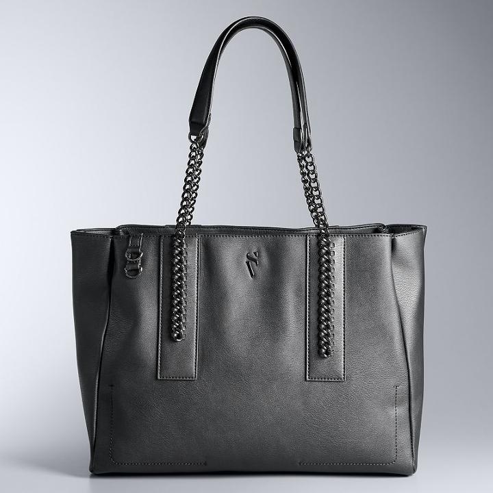 Simply Vera Vera Wang Rockbridge Large Tote, Women's, Black
