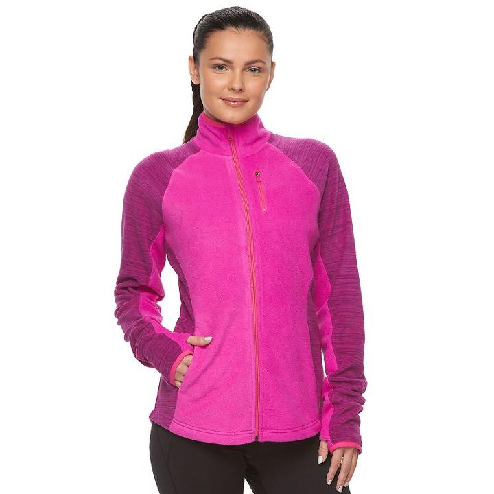 Women's Tek Gear&reg; Microfleece Jacket, Size: Medium, Brt Purple