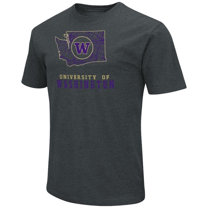 Men's Washington Huskies State Tee, Size: Xxl, Drk Purple