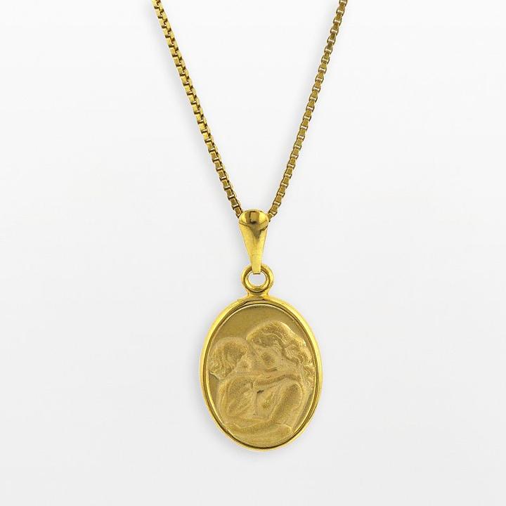 14k Gold Over Silver Motherly Love Pendant, Women's, Size: 18, Yellow