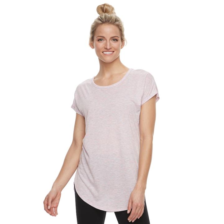 Women's Tek Gear&reg; Open Back Short Sleeve Tee, Size: Xs, Lt Purple