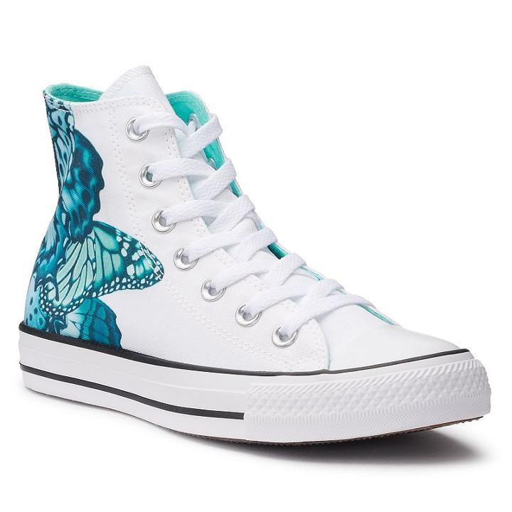 Women's Converse Chuck Taylor All Star Butterfly High Top Sneakers, Size: 5, Light Blue, Durable