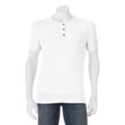 Men's Apt. 9&reg; Modern-fit Slubbed Henley, Size: Medium, White