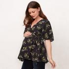 Maternity Lc Lauren Conrad Wrap Nursing Top, Women's, Size: Xxl-mat, Black