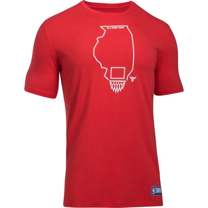 Men's Under Armour Chicago Bulls Charged State Tee, Size: Small, Red