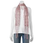 Manhattan Accessories Co. Floral Lace Crochet Skinny Scarf, Women's, Lt Purple