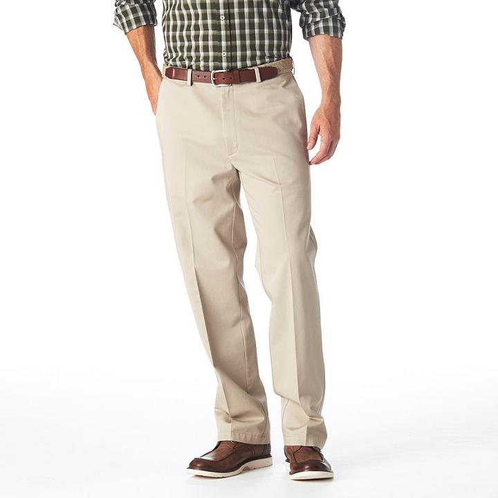 Men's Haggar&reg; Work To Weekend&reg; Straight-fit Flat-front Pants, Size: 38x32, Lt Beige