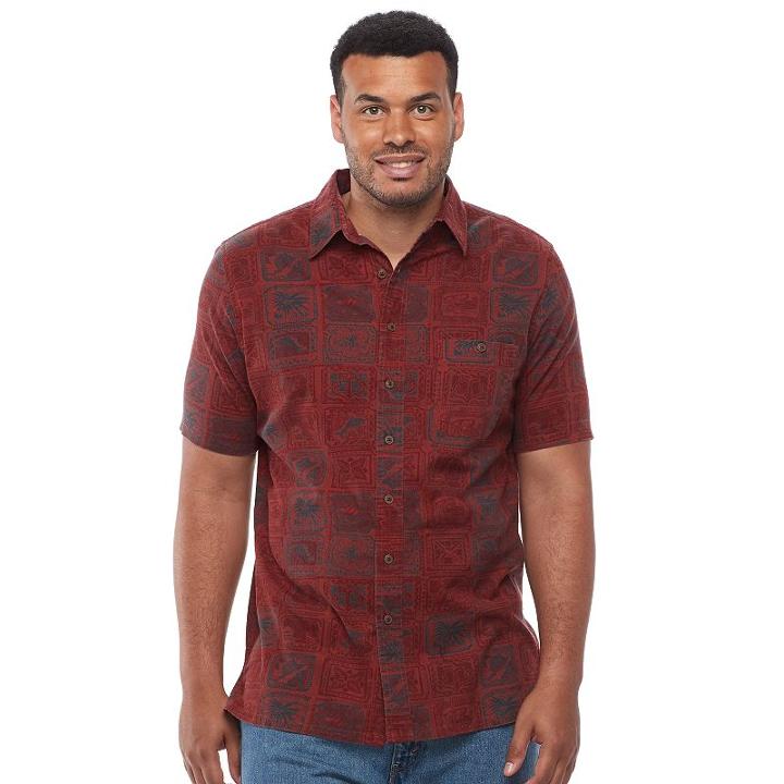 Big & Tall Croft & Barrow&reg; True Comfort Regular-fit Stretch Crosshatch Button-down Shirt, Men's, Size: 3xl Tall, Orange