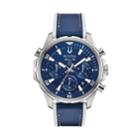Bulova Men's Marine Star Leather Chronograph Watch - 96b287, Size: Large, Blue
