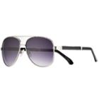 Men's Apt. 9&reg; Leather Aviator Sunglasses, Dark Grey