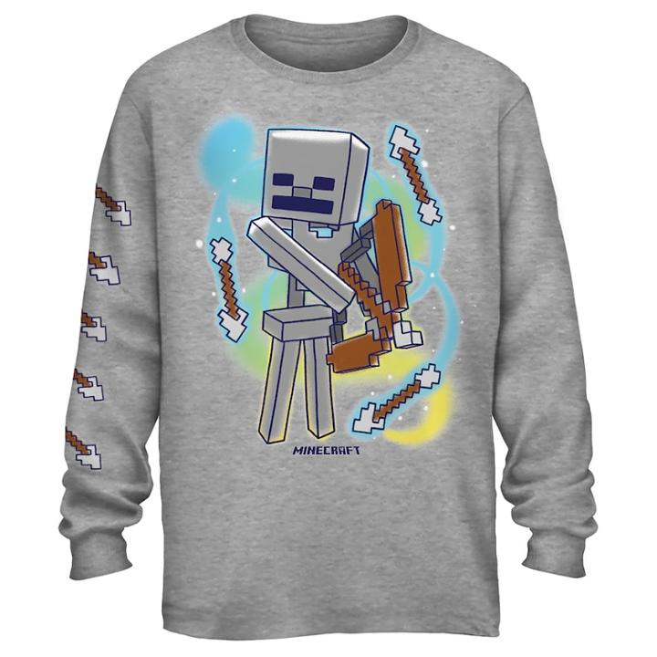 Boys 8-20 Minecraft Archer Tee, Size: Small, Light Grey