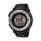 Casio Men's Pro Trek Black Ion Stainless Steel Digital Solar Watch