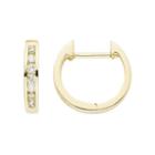 14k Gold 1/8 Carat T.w. Diamond Huggie Hoop Earrings, Women's, White