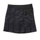 Girls 4-20 & Plus Size French Toast School Uniform 2-buckle Solid Skort, Girl's, Size: 14, Black