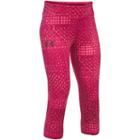 Girls 7-16 Under Armour Heatgear Printed Capri Leggings, Girl's, Size: Xl, Pink Other