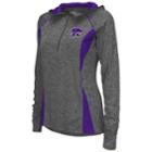Women's Campus Heritage Kansas State Wildcats Money Quarter-zip Top, Size: Large, Silver