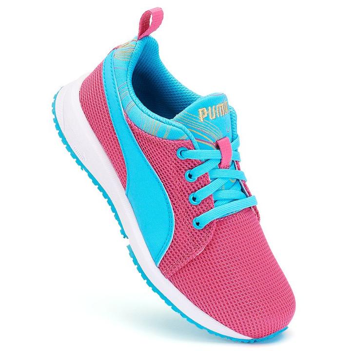 Puma Carson Runner Marble Preschool Girls' Running Shoes, Girl's, Size: 2, Pink Other