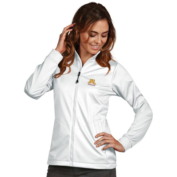 Women's Antigua Minnesota Golden Gophers Waterproof Golf Jacket, Size: Xl, White
