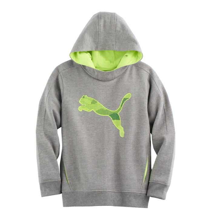 Boys 8-20 Puma Perforated Hoodie, Size: Medium, Grey (charcoal)