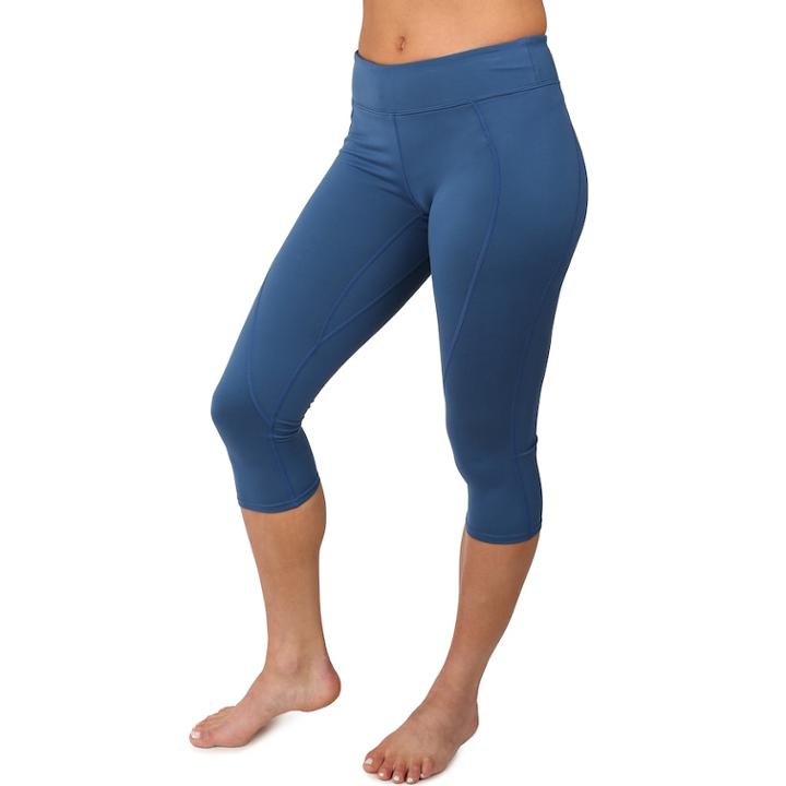 Women's Soybu Commando Yoga Capri Leggings, Size: Large, Blue