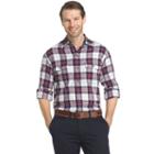 Men's Izod Saltwater Regular-fit Plaid Performance Button-down Shirt, Size: Medium, White Oth