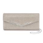 Gunne Sax By Jessica Mcclintock Ashley Glitter Clutch, Women's, Beige Oth