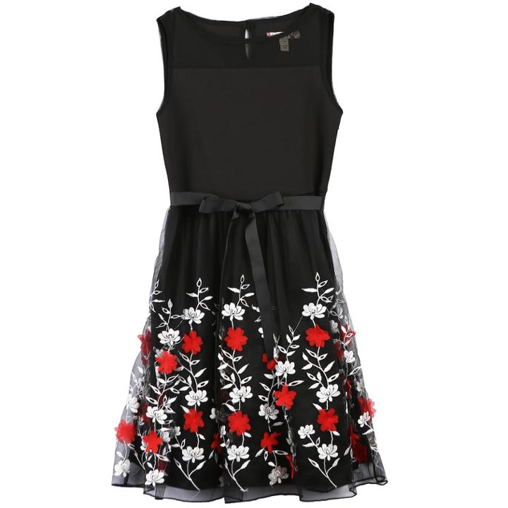 Girls 7-16 Speechless Embroidered Floral Tulle Dress, Size: 8, Oxford