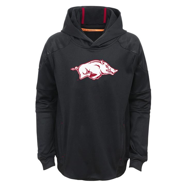 Boys 4-7 Arkansas Razorbacks Mach Pullover Hoodie, Size: L 7, Black