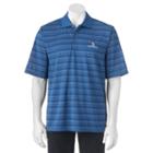 Men's Pebble Beach Classic-fit Texture-striped Performance Golf Polo, Size: Small, Blue (navy)