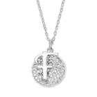 Crystal Initial & Disc Pendant Necklace, Women's