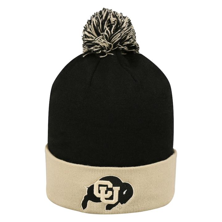 Adult Top Of The World Colorado Buffaloes Pom Knit Hat, Men's, Black