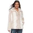 Women's Jennifer Lopez Faux-fur Coat, Size: Xs, Beig/green (beig/khaki)