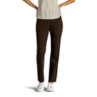 Women's Lee Petite Classic Fit Pant, Size: 16 Petite, Dark Brown