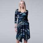 Women's Simply Vera Vera Wang Abstract A-line Dress, Size: Xl, Dark Green