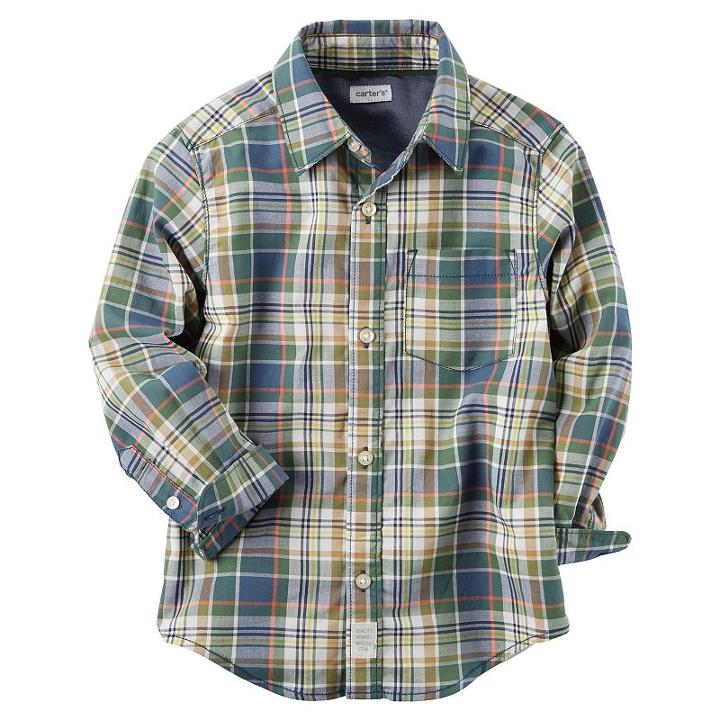 Boys 4-8 Carter's Plaid Button Down Shirt, Size: 6, Ovrfl Oth