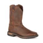Rocky Original Ride Men's Steel-toe Work Boots, Size: 8.5 Wide, Dark Brown