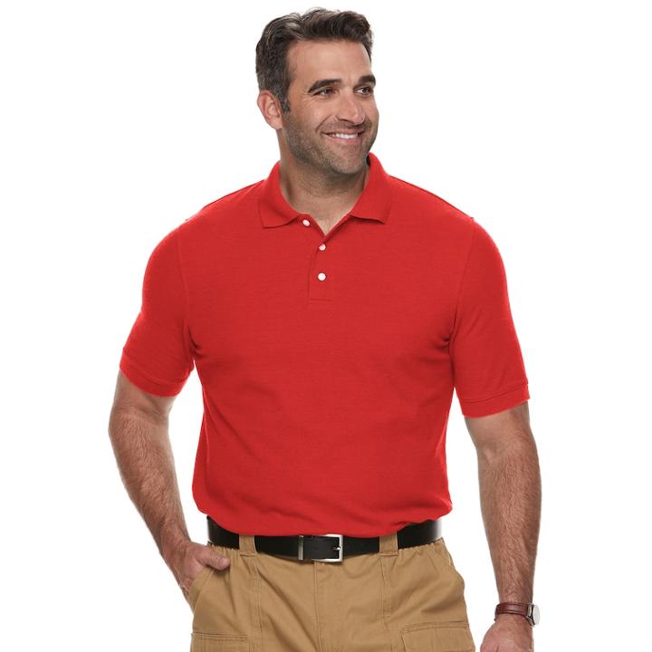 Big & Tall Croft & Barrow&reg; Classic-fit Easy-care Performance Pique Polo, Men's, Size: 3xl Tall, Drk Orange