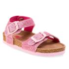 Rugged Bear Toddler Girls' Glitter Sandals, Size: 10 T, Dark Pink