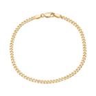 Sterling Silver Curb Chain Bracelet, Women's, Size: 7.5, Yellow
