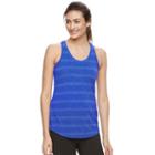 Women's Tek Gear&reg; Stripe Racerback Tank, Size: Large, Blue (navy)