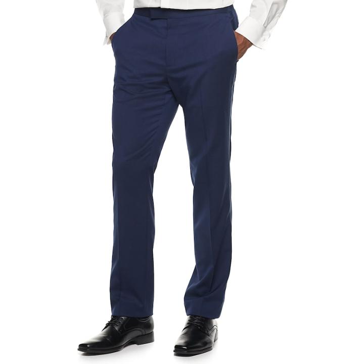 Men's Apt. 9&reg; Slim-fit Tuxedo Pants, Size: 34x34, Blue