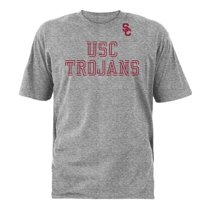Men's Usc Trojans Double Cut Tee, Size: Xl, Grey Other