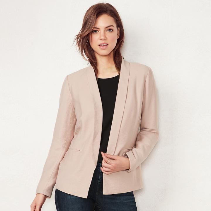 Petite Lc Lauren Conrad Relaxed Blazer, Women's, Size: M Petite, Light Pink