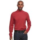 Men's Croft & Barrow&reg; Classic-fit Stretch Mockneck Pullover, Size: Small, Dark Red