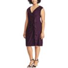 Plus Size Chaps Ruffled Faux-wrap Dress, Women's, Size: 24 W, Purple