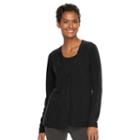 Women's Napa Valley Mock-layer Cardigan, Size: Large, Black