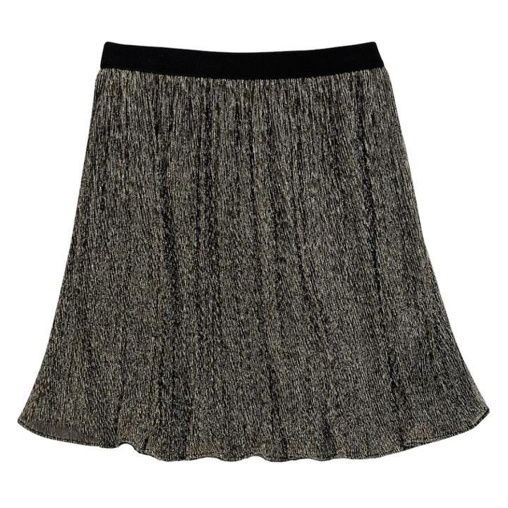 Girls 7-16 Maddie Sparkle Pleated Skirt, Size: Xl, Gold