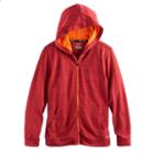 Boys 8-20 Tek Gear&reg; Jersey Space-dyed Hoodie, Size: Xl(18/20), Med Red
