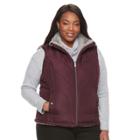 Plus Size Kc Collections Quilted Reversible Vest, Women's, Size: 3xl, Purple Oth